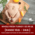 Whole Fresh Turkey